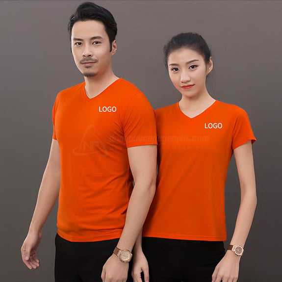 Áo thun đồng phục cổ tim