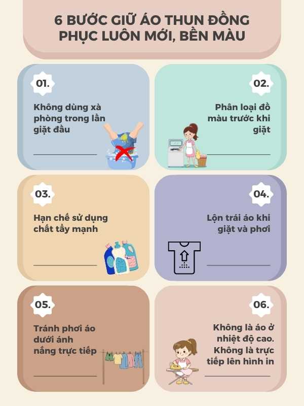 Bí quyết giữ áo thun đồng phục luôn mới