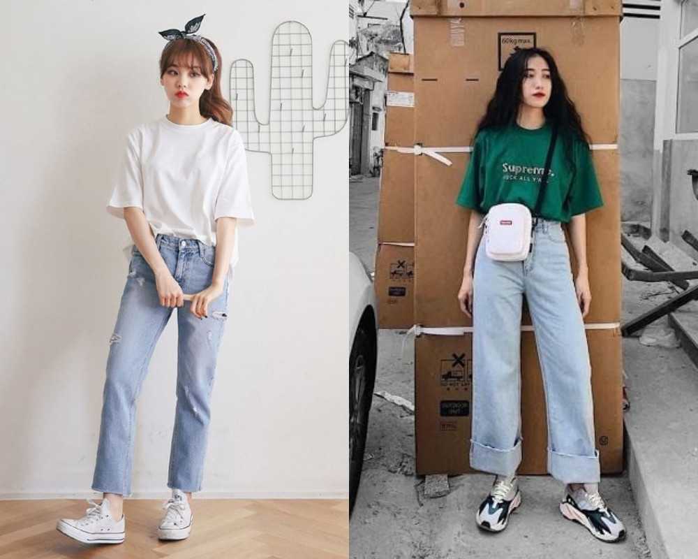 Đây là kiểu phối đồ vạn người mặc, không cần cầu kỳ mà vẫn đẹp rạng ngời