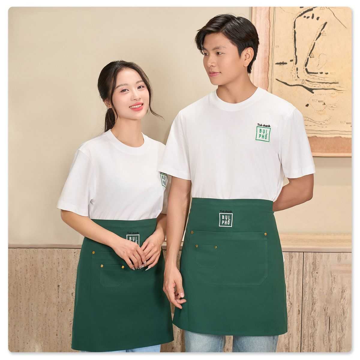 Đồng phục quán cà phê với phong cách casual