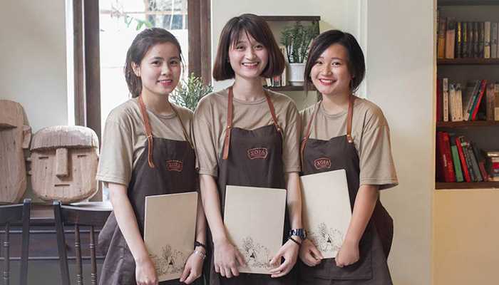 Tạp dề đồng phục quán cà phê mang phong cách trẻ trung, năng động