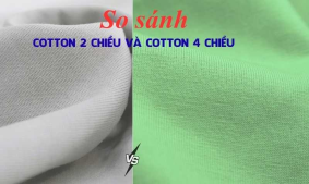 So sánh vải cotton 2 chiều và cotton 4 chiều